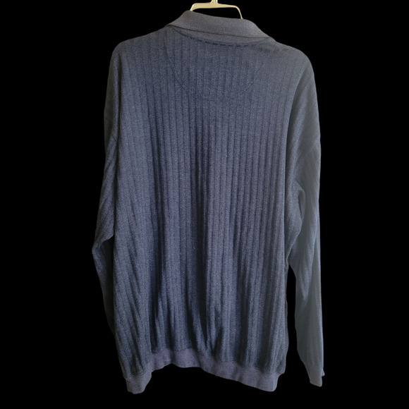 Oak Creek Mens Sweater Size 2XLT dadcore Granddad Long Sleeve Soft Color Blue - Picture 8 of 11